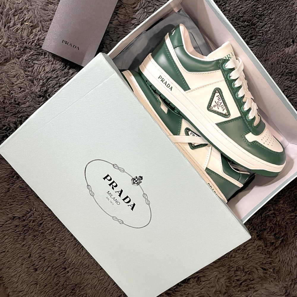 COPY - Prada Downtown Perforated Leather Sneakers - Picture 2 of 4